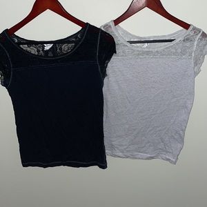 BUNDLE 2 for $16 Aeropostale Tee Shirt Lace detail